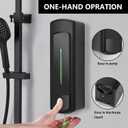 Manual Wall Mounted Single Soap Dispenser, 11.8oz/350ml Black Kitchen Bathroom Commercial Shower Soap Dispenser, Clear Refillable Liquid Lotion Pump, for Liquid Containers Shampoo Chamber Plastic