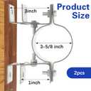 2 Pack 3 Inch Pipe Chimney Adjustable Wall Strap Pipe Bracket Clamp Pipe Strap