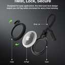 Belkin Apple Airtag Secure Holder With Strap - Apple Air Tag Keychain - Airtag Holder With Strap For Key Ring - Airtag Keychain Accessories - Scratch Resistant Airtag Case With Raised Edges - Black