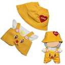 Clothes for Labubu, Headwear & Clothing Set for 15cm/17cm Doll Accessories Suit, Outfit Stylish Clothes for Doll (Black)