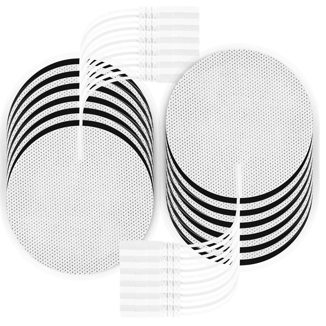 TENS Unit Pads 3" Round Electrodes - Compatible with Most TENS Machines, Replacement Pads Electrode Patches for Electrotherapy, 20 Count