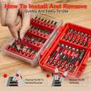Geinxurn 42Pieces Impact Screwdriver Bits Set, Magnetic S2 Steel Phillips/Slotted/Square/Torx Insert Power Bits Tips, Impact Bit Holder with Red Storage Box Case