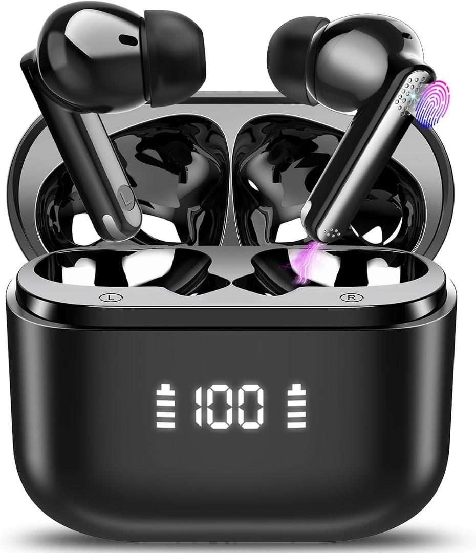 Thunelec Ai Translation Earbuds Real Time with Audio and Video Calls, 3-in-1 Bluetooth 5.3 Translator Earbuds with 6 Translation Modes/164 Languages/No Subscription Required, 48H Headphones Translator
