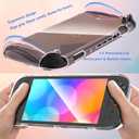 LESUTI 3-IN-1 Kit for Nintendo Switch 2 (2025) - Tempered Glass Screen Protector (2-Pack, Auto Alignment), Sheer Pink Protective Cover & 6-Pack Anti-Slip Joystick Caps | Ultimate Accessories Bundle