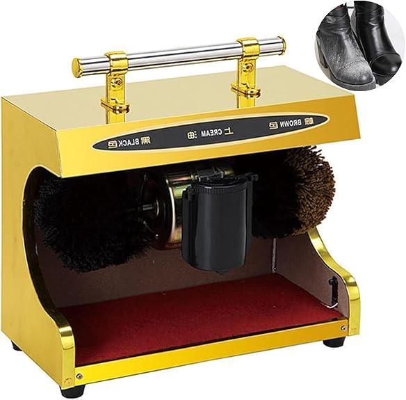 Sangeuhhlk Electric Shoe Buffer, Shoe Polisher Automatic Stainless Steel Dust Removal Polishing Clean Kit for Home Hotel Bank 