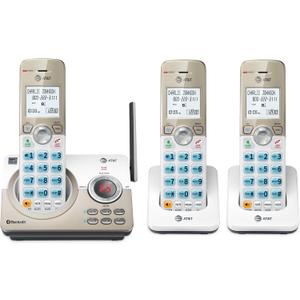 AT&T DL72319 DECT 6.0 3-Handset Cordless Phone for Home with Connect to Cell, Call Blocking, 1.8" Backlit Screen, Big Buttons, intercom, and Unsurpassed Range