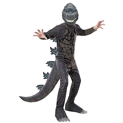 Deluxe Dinosaur Costume The King Monsters Jumpsuit Bodysuit Dress-Up Halloween Costume for Kids Ages 3 and Up (M)