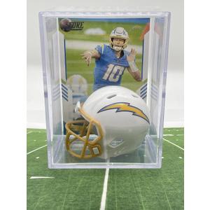 Los Angeles Chargers NFL Helmet Shadowbox w/Justin Herbert card