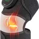 Cordless Heated Knee Massager, FSA Eligible 3-in-1 Electric Massager with Heating Pad for Elbow Shoulder Pain Relief Wrap with 3 Vibration & 6 Heating Modes