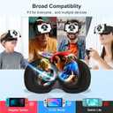 DEVASO Upgraded VR Headset for Nintendo Switch, Switch OLED Model, Virtual Reality Glasses with Adjustable HD Lenses and Comfortable Head Strap, Labo VR Kit 3D Goggles Accessory
