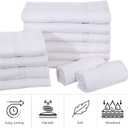 White 16x27 Inch Cotton Blend Economy Hand Towels Salon/Gym/Hotel Super use Absorbent Best for Kitchen,Janitorial,Home use Towels (60 Pack)