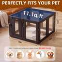 Clear Acrylic Dog Playpen Indoor, Black, 24" H, 8 Panels