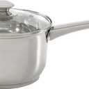 Ecolution Stainless Steel Sauce Pan, Encapsulated Induction Ready Cooking Pot with Glass Lid, Oven Safe, Dishwasher Safe Soup Pot, 3-Quart