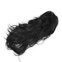 Black Wavy Long Hair Fashionable Breathable Mesh Safe Black Curly Synthetic Hair Daily Dating
