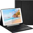 LAMA Touchpad Keyboard Case for iPad 10.2" 9th 8th 7th Generation, iPad 9th Generation Case with Keyboard, Flip Stand Keyboard Case with Pencil Holder for iPad Air 10.5"(3rd Gen)/iPad Pro 10.5 in,BK