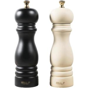 Kitchen Tools Manual Pepper Grinder Set of 2 Oak Wood Pepper Mill Adjustable Coarseness Spice Grinder Keep Dry and Fresh Salt Mill High Quality