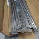 22 Inches Drawer Slides - 10 Pairs Soft Close Drawer Slides Heavy Duty Side Mount Ball Bearing Brushed Nickel Drawer Rails with Mounting Brackets, Silver