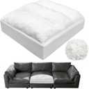 Replacement Couch Cushion 24"X 27"X 6"-7" Top Layer Shredded Foam and 30d Solid High-Density Sponge Sofa Cushions Replacement Insert Soft Supportive Sofa Seat Cushion