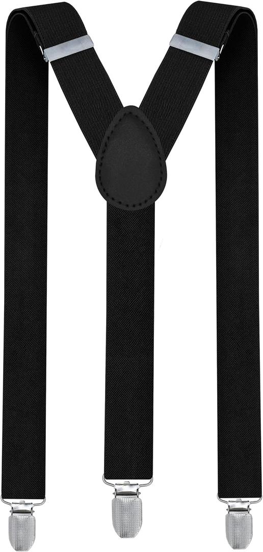 trilece Child Kids Boys Girls Toddlers Infant Baby Suspenders Adjustable Y Back Suspenders (5 Months to 6 Years, Black)