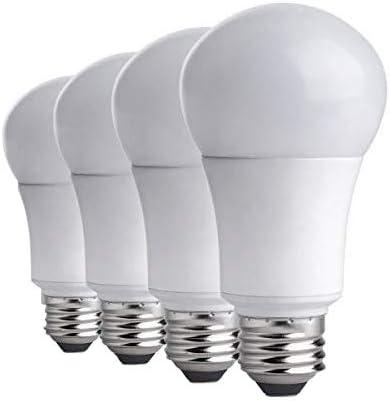 CTKcom A19 LED Light Bulbs 5W(4 Pack) - 40 Watt Equivalent 6000K Daylight White LED Light Bulbs E26/E27 Base, 270 Degree Beam Angle for Home Dining Room Bedroom Living Room, UL Listed, Pack of 4