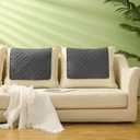 Panelee 2 Pcs Headrest Cover for Recliner Chair Sofa Headrest Cover Head Protector Furniture Protector for Recliner Sofa Slipcovers(Gray)