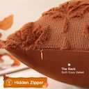 2 x Artscope Maple Leaf Fall Pillow Covers 18 x 18 Set of 2 Decorative Autumn Harvest Holiday Throw Pillow Cases Soft Plush Faux Fur Couch Cushion Case for Farmhouse Sofa Bed Room Home Decor-Rust