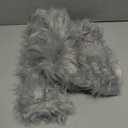 2 Pcs Natural Sheepskin for Bed Sores and Skin Imitation Wool Medical Sheepskins with Non-Slip Back for Pain Relief and Discomfort, Wool Seat Pad, 17 in x 17 in(Square,Grey)