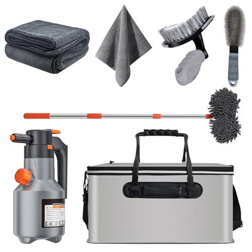 Aceotle Car Detailing Kit Car Cleaning Kit with Foam ToolSprayer Professional Car Wash Kit Car Cleaner Detailing Brushes Collapsible Car Wash Tire Brush Absorbent Car Drying Towel