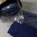 Love's cabin Seersucker Dark Blue King Size Comforter Set 7 Pieces, All Season Bedding Set, King Bed in a Bag Comforter Set with Comforter, Flat Sheet, Fitted Sheet, Pillowcase and Pillow Sham (King (102"X90"))