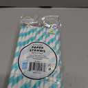 3 x Jacent Stylish Biodegradable Paper Straws, 24 Count per Package, Blue, 1-Pack