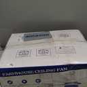 Ceiling Fans with Light and Remote,52inch Farmhouse DIY Caged Flush Mount Ceiling Fan with Reversible DC Motor Dual Finish 6 Blades,6 Speed Black Ceiling Fan for Patio,Bedroom,Indoor and outdoor