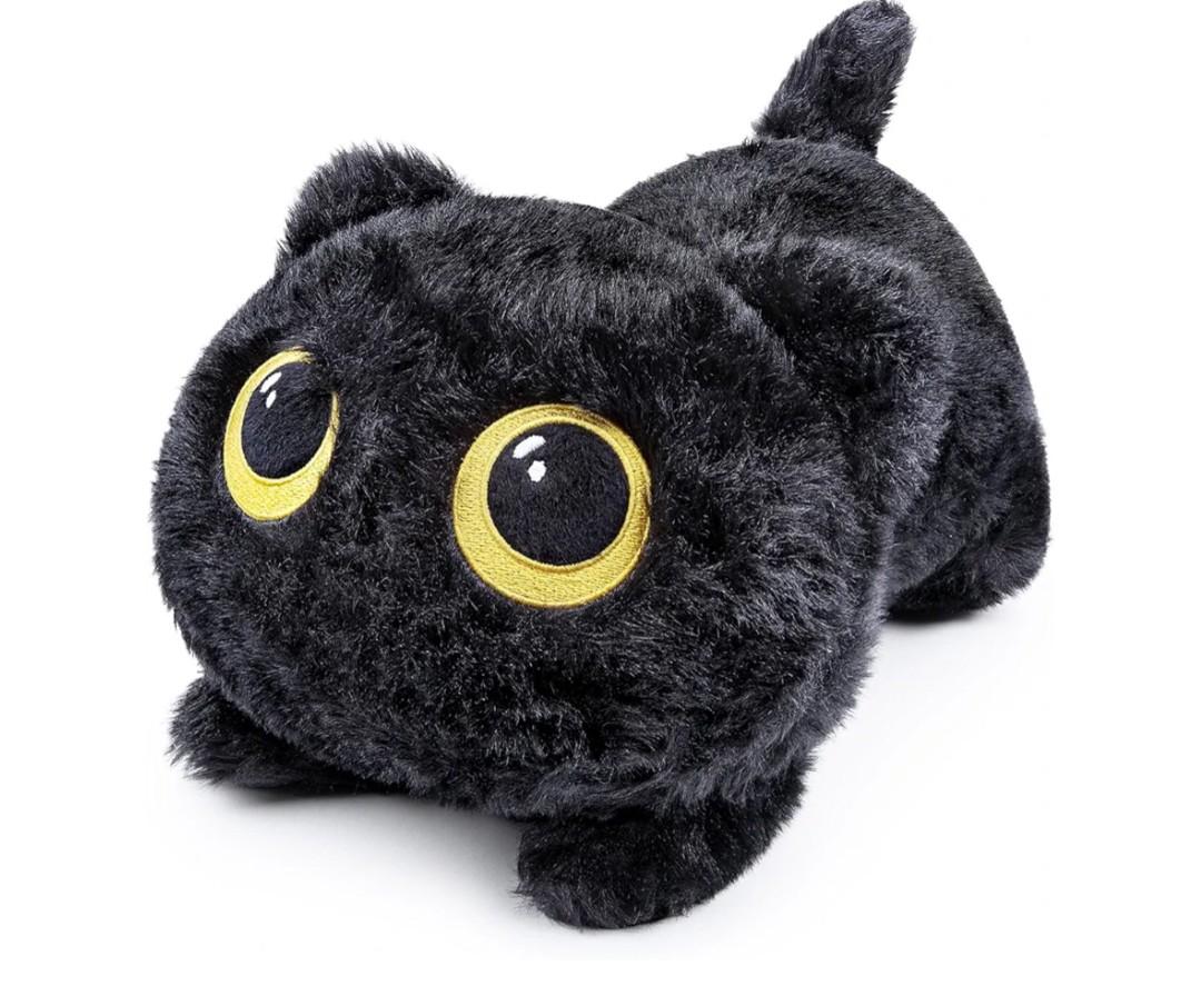 Weighted Black Cat Plush Toy 20in/4.4lb, Simulation Black Cat Weighted Plush Toy Pillow,Microwavable Soft Stuffed Animal Cuddle Toy,Suitable for Bedroom, Living Room, Party Decoration.