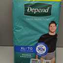 Depend Fresh Protection Adult Diapers, Incontinence Underwear for Men, Disposable, Maximum, Extra-Large, Grey, 26 Count