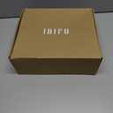 IDIFU IN3 Ankle Boots for Women Square Toe Short Heeled Booties GoGo Chunky Block Heel Dress Boots Comfortable Fashion Cute Fall Booties (8.5, Black Pu)