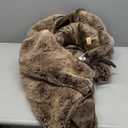 inchgrass Luxury Fluffy Brown Faux Fur Throw Blanket, Cozy Warm Fur Blanket for Living Room,Couch, Sofa, Chair, Bed, Soft Plush Fuzzy Thick Blanket (Brown, 50''x60'')