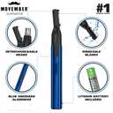 Wahl Lithium 2 in 1 Battery Pen Detail Touch Up Trimmer for Nose, Ear, Neckline, Eyebrow, & Other Detailing - Blue - by The Brand Used by Professionals - Model 5643-200