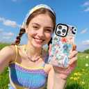 for iPhone 16 Pro Case [Military-Grade Drop Protection/Motivational Soft TPU Protective/Camera Protection/for Women & Girls]-Vibrant Aesthetic Tropical Coastal Art Summer Collage