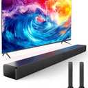 2.0 ch 100W Sound Bar for Smart TV, 2-in-1 Detachable Bluetooth 5.3 Speaker with 3 EQ Modes & Adjustable Bass - Home Theater Audio for Movies, Gaming, Music