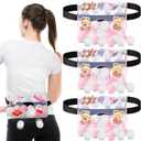 3 Sets Bear Baby Shower Swing Shaking Balls Game Outdoor Novelty Twerk Game Includes 3 Plastic Shake Box and 30 Balls with 42 Pcs Cute Stickers for Gender Reveal Family Large Group Party (Pink and White)