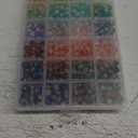 1300PCS 8mm Mixed Crackle Glass Beads for Bracelets Making with Accessories, 48 Colors Crystal Glass Beads Jewelry Making Kit, Round Beads for DIY Bracelet Crafts