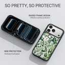 Clear TPU Phone Case Cover for iPhone with Design, Drop Protection, Cute Case for Girl Women (Clear-Green Leaf, iPhone 17 Pro)