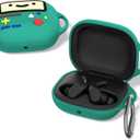 Cute Cover for Powerbeats Fit Case 2025, 3D Cartoon Funny Design | Shock Resistant | Full Protection Soft Silicone Case Compatible with Beats Powerbeats Fit Earbuds Accessories with Keychain, Green