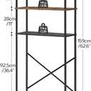 HOOBRO Over the Toilet Storage, 3-Tier Over Toilet Bathroom Organizer, Freestanding Above Toilet Shelf with Adjustable Feet, Space Saving, Easy Assembly, Rustic Brown and Black BF63TS01, 25"L x 8.7"W x 62.6"H