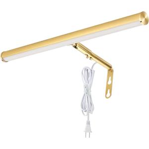 LED Picture Lights for Paintings Plug in, Adjustable Art Light Gallery Wall Light for Display Art Work, 16inch 6W 3000K Warm White, Gold Finish CRI80+