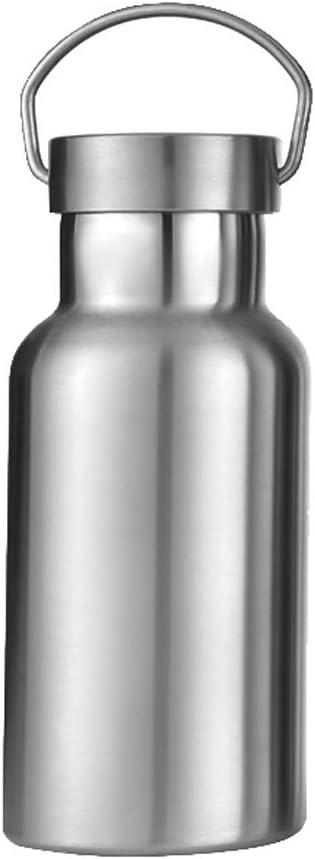 Stainless Steel Vacuum Insulated Water Bottle 34/25/20/17/12oz 18/8 for Hot and Cold Drinks, Double Walled, Leak Proof (Silver(12oz)) (11.8 Ounces)