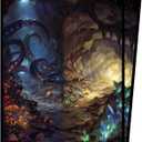 Card Sleeves for MTG Lorwyn Eclipsed Cavern Dual-Realm - 66x91mm Standard Size TCG Card Protectors - 104 Count with Fine Matte Finish - Cthulhu Horror & Crystal Cave Art Design
