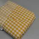 Gingham Duvet Cover Yellow Queen Size 100% Washed Cotton White Checkered Duvet Cover Full Soft Plaid Grid Bedding Set Comforter Cover 3 Piece Zipper Closure,Durable,Breathable