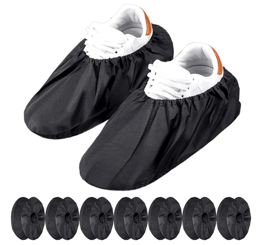 Frienda 8 Pairs Non Slip Reusable Shoe Covers Waterproof Boot Covers for Household Carpet Floor Protection Machine Washable(Large)