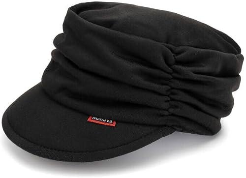 Lrastok Chemo Headwear Soft Newsboy Cap Baseball Cap for Women, Black