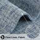 homing Faux Cotton Linen Placemats Set of 6, Cloth Washable Farmhouse Dining Table Mats for Indoors & Outdoors, Easy to Clean, Denim Blue, 13 x 19 Inch